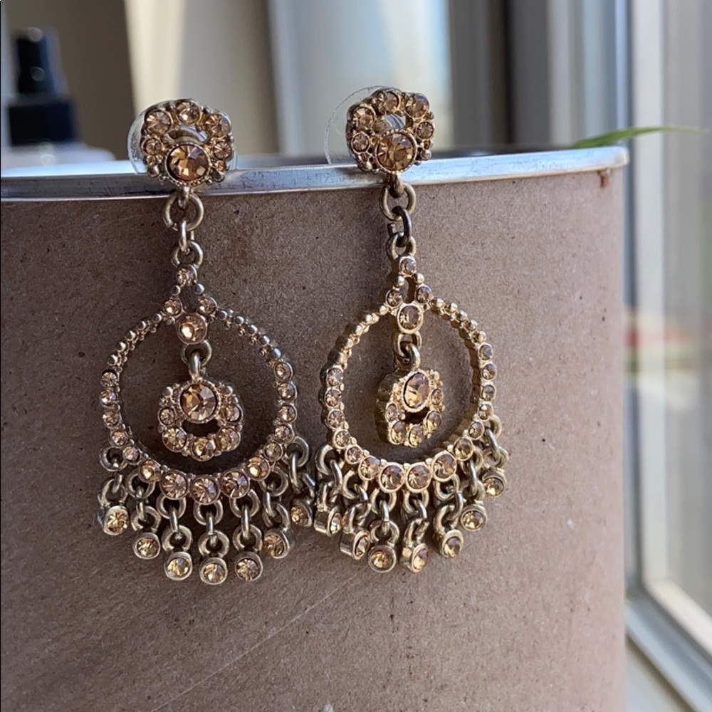 Golden Chandbali Indian-Style Earrings